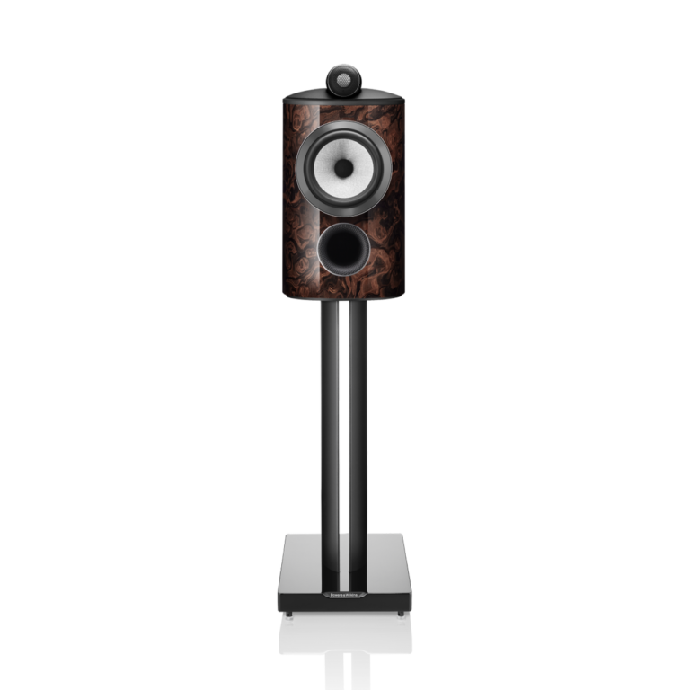 Enceinte bibliothèque B&W 805 D4 Signature California Burl Gloss vue de face