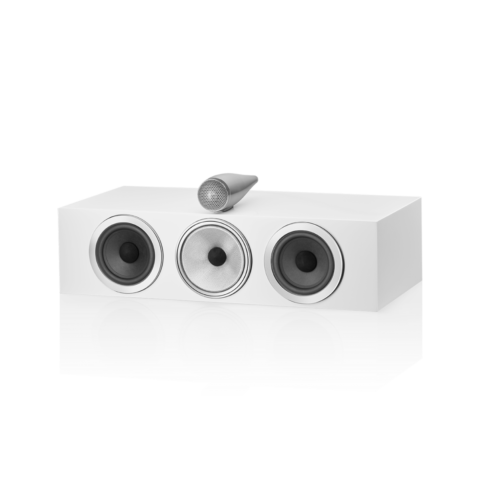 Enceinte centrale Bowers & Wilkins HTM71 S3 Satin White vue de face