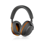 Casque Bowers & Wilkins Px8 McLaren Edition Galvanic Grey & Papaya vue latérale